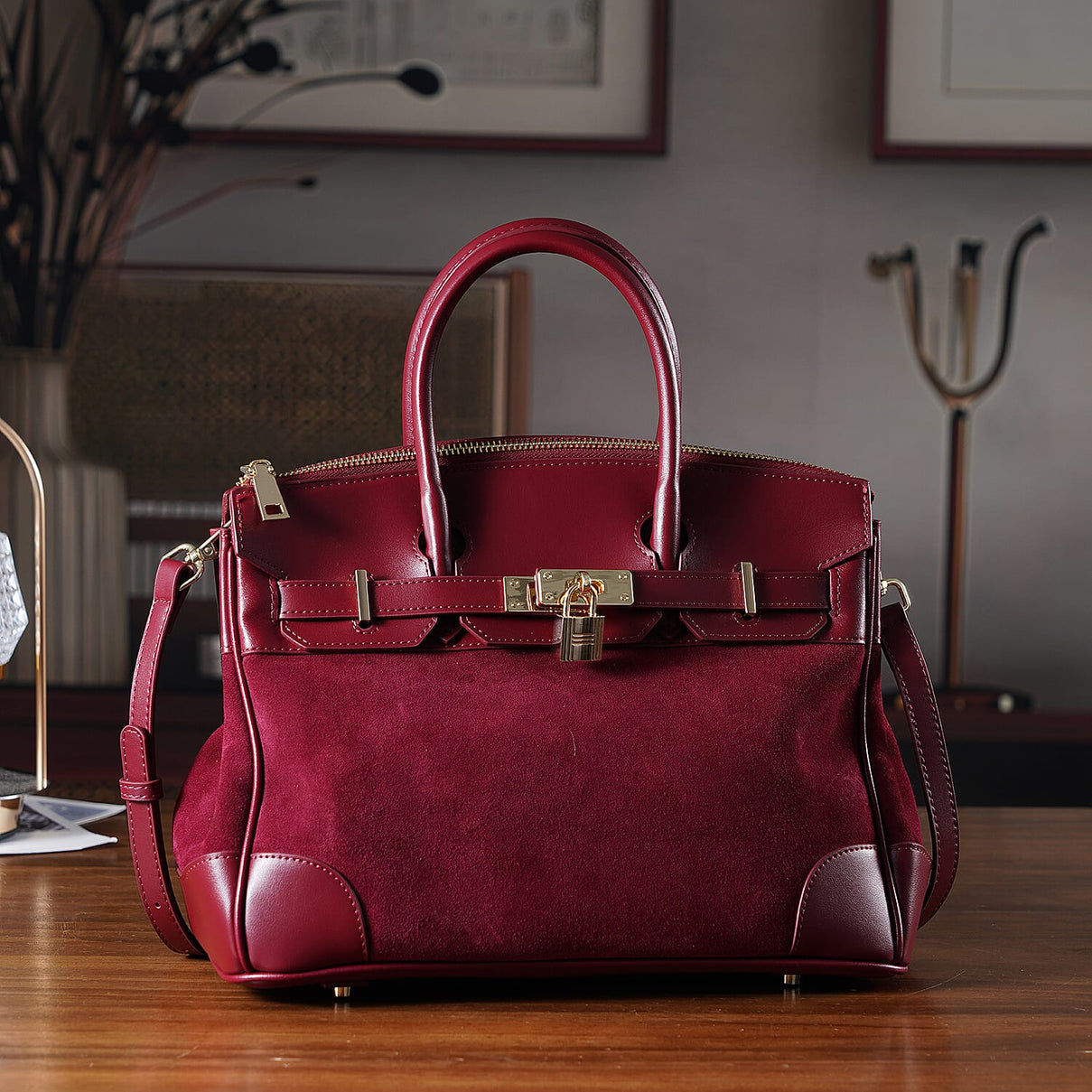 Valliserie 100% Genuine Leather Classic Structured Satchel Bag (Designer Inspired) 8256465 2