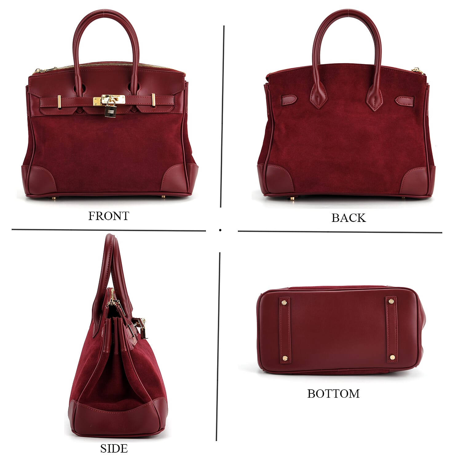 Valliserie 100% Genuine Leather Classic Structured Satchel Bag (Designer Inspired) 8256465 5