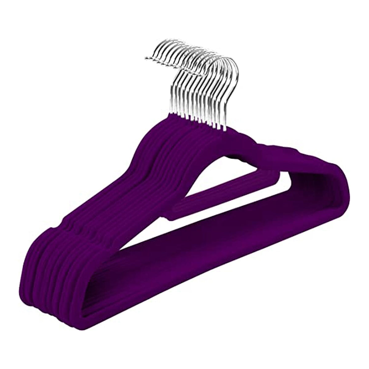 Value Buy - Set of 20 Non-Slip Hangers - Purple 7551407 0