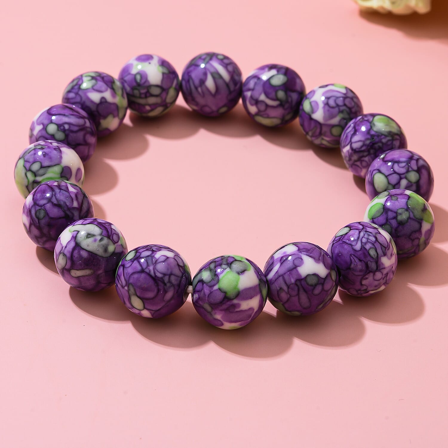 Variscite Beads Bracelet Stretchable (Size - 6.5) 150.00 Ct. 8962210 1