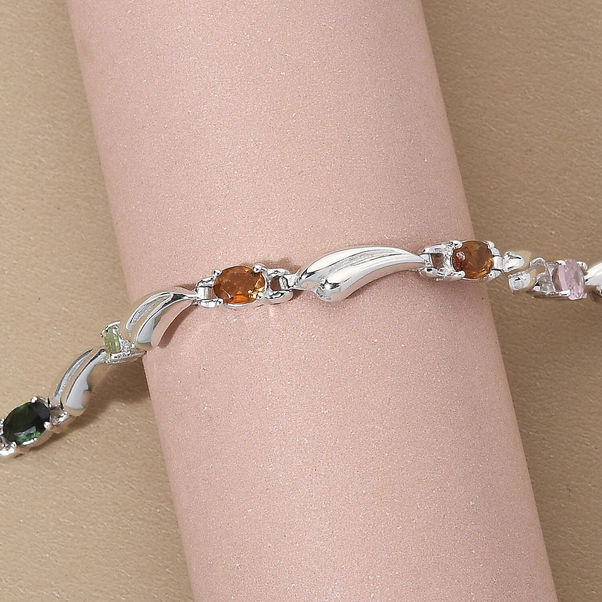 Vegas Close Out - Multi-Tourmaline Bracelet (Size - 6 With 2.5 Inch Extender) in Sterling Silver V32732834 2