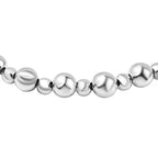 Sterling Silver Ball Adjustable Slider Bracelet (Size - 6.5 To 9.5), Silver Wt. 6.30 Gms