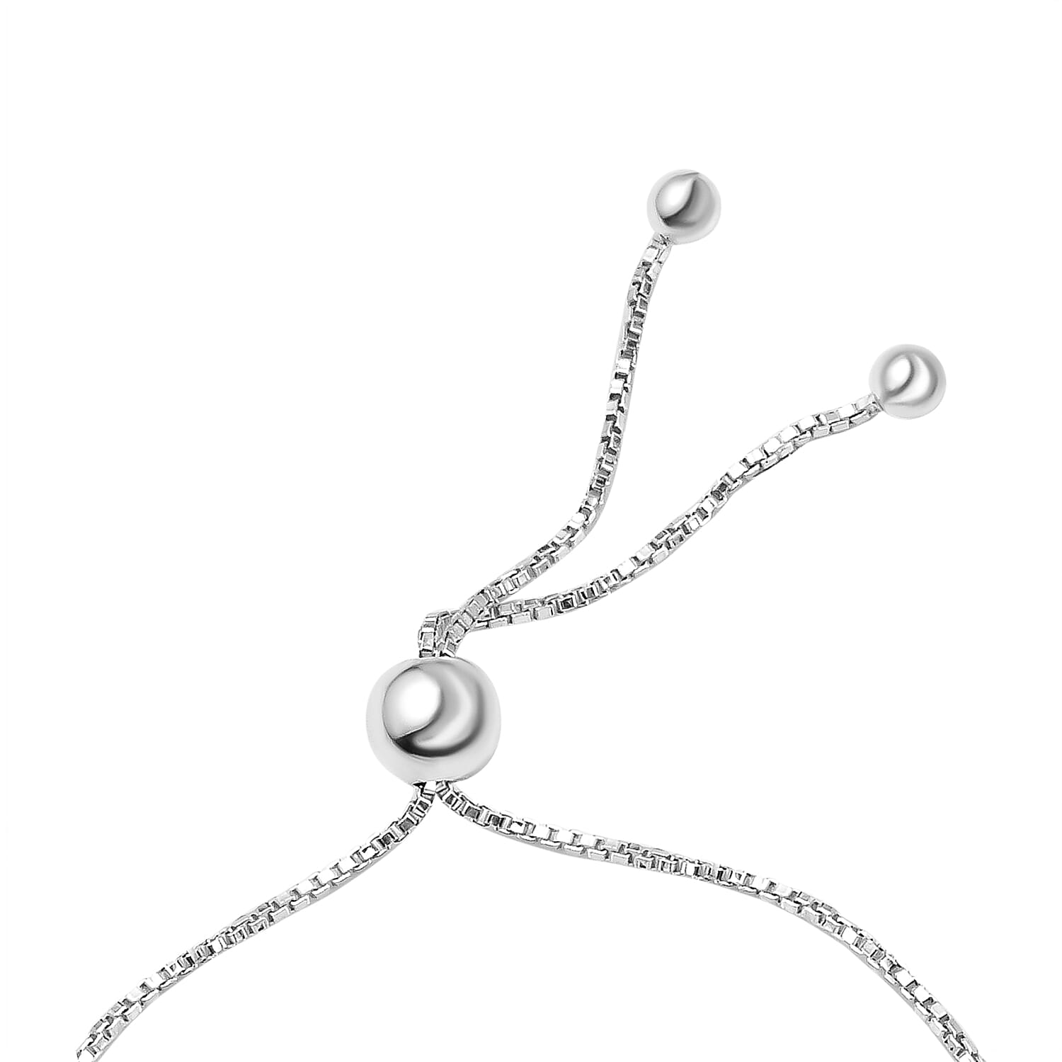 Vegas Close Out - Sterling Silver Ball Adjustable Slider Bracelet (Size - 6.5 To 9.5), Silver Wt. 6.30 Gms 7080579 3