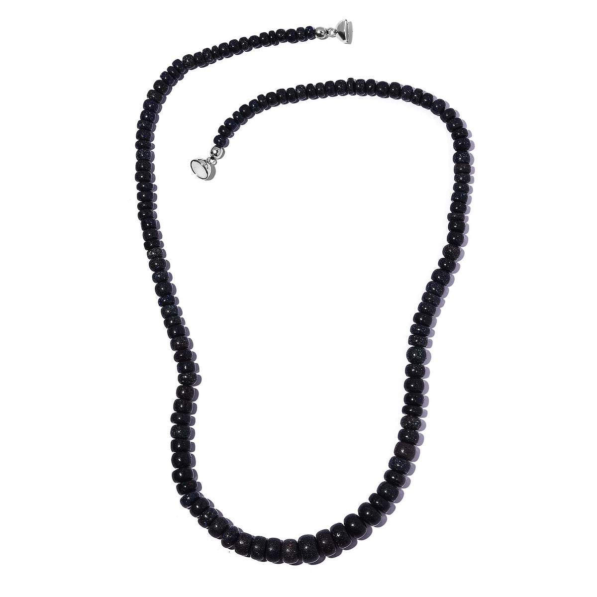 Andamooka Opal Beads Necklace (Size - 20) With Magnetic Lock in Sterling Silver 129.70 Ct. 7026392 0