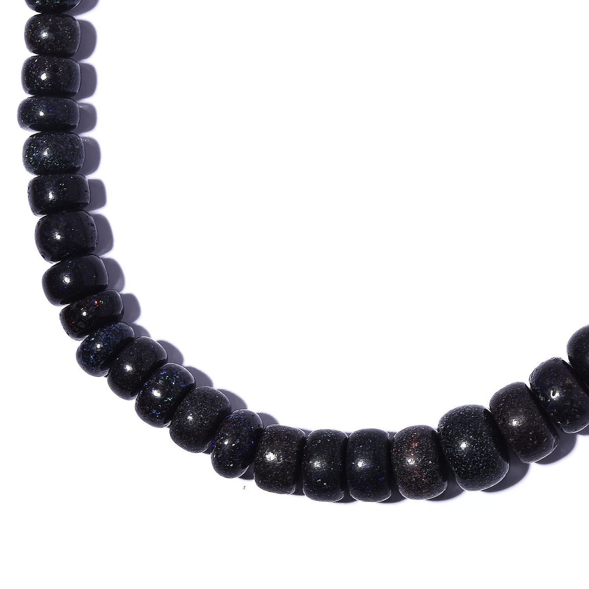Andamooka Opal Beads Necklace (Size - 20) With Magnetic Lock in Sterling Silver 129.70 Ct. 7026392 4