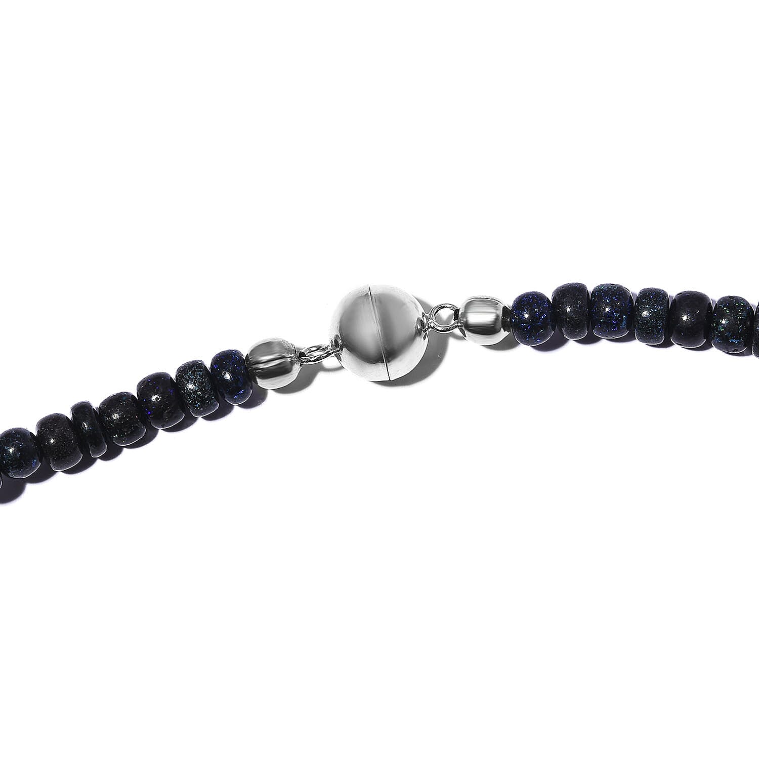 Andamooka Opal Beads Necklace (Size - 20) With Magnetic Lock in Sterling Silver 129.70 Ct. 7026392 5