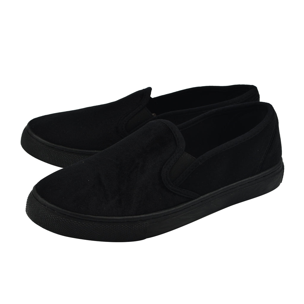 Black Slip On Womens Shoes (Size 5)