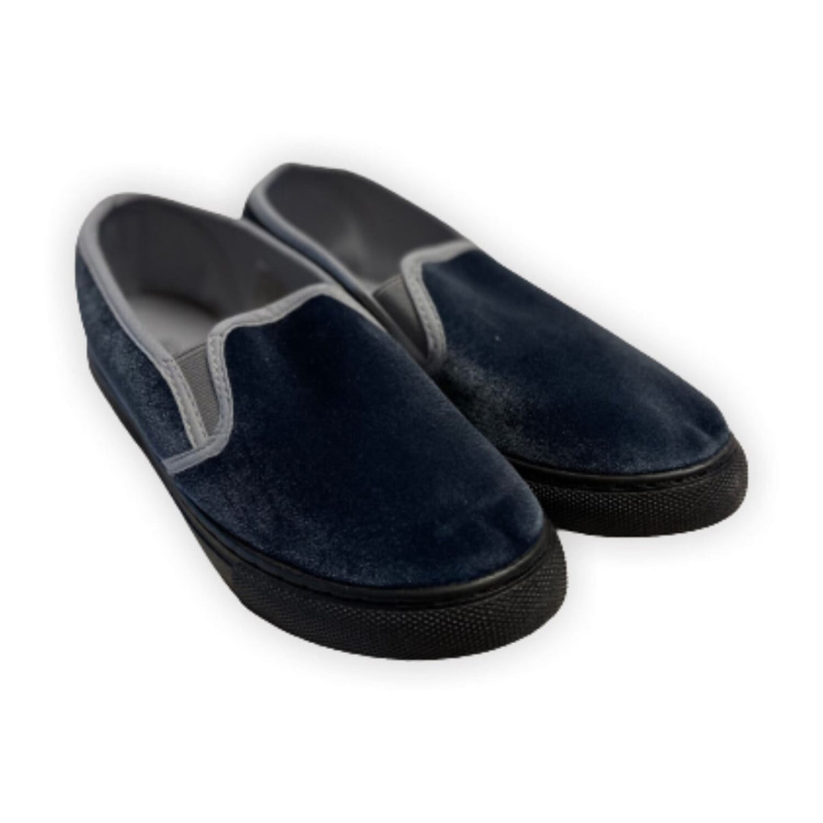 Velvet Slip-on Loafers - Grey 6305588 0