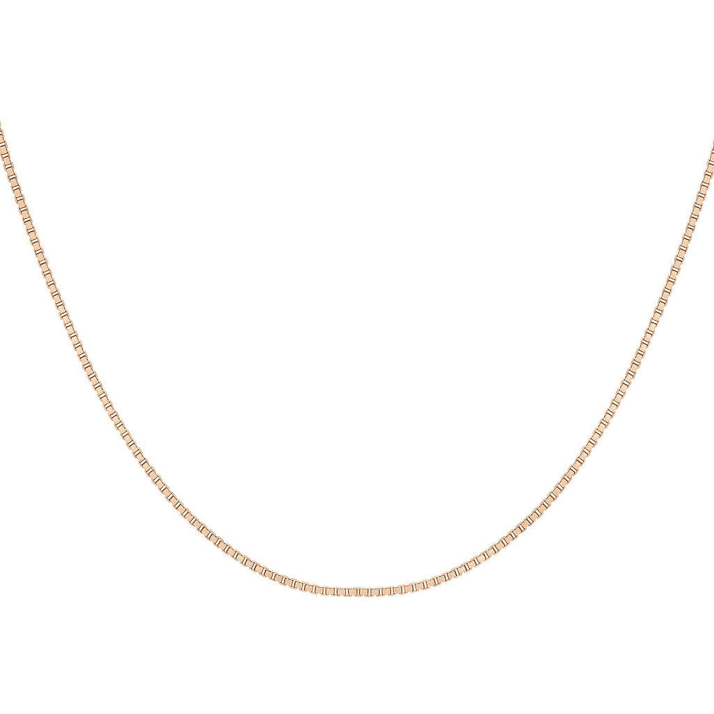9K Rose Gold  Chain (Size - 18),  Gold Wt. 0.87 Gms