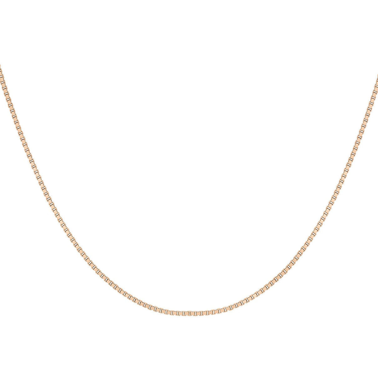 Venetian Adjustable Box Chain 16 Inch-18 Inch  in 9K Rose Gold 7583548 1
