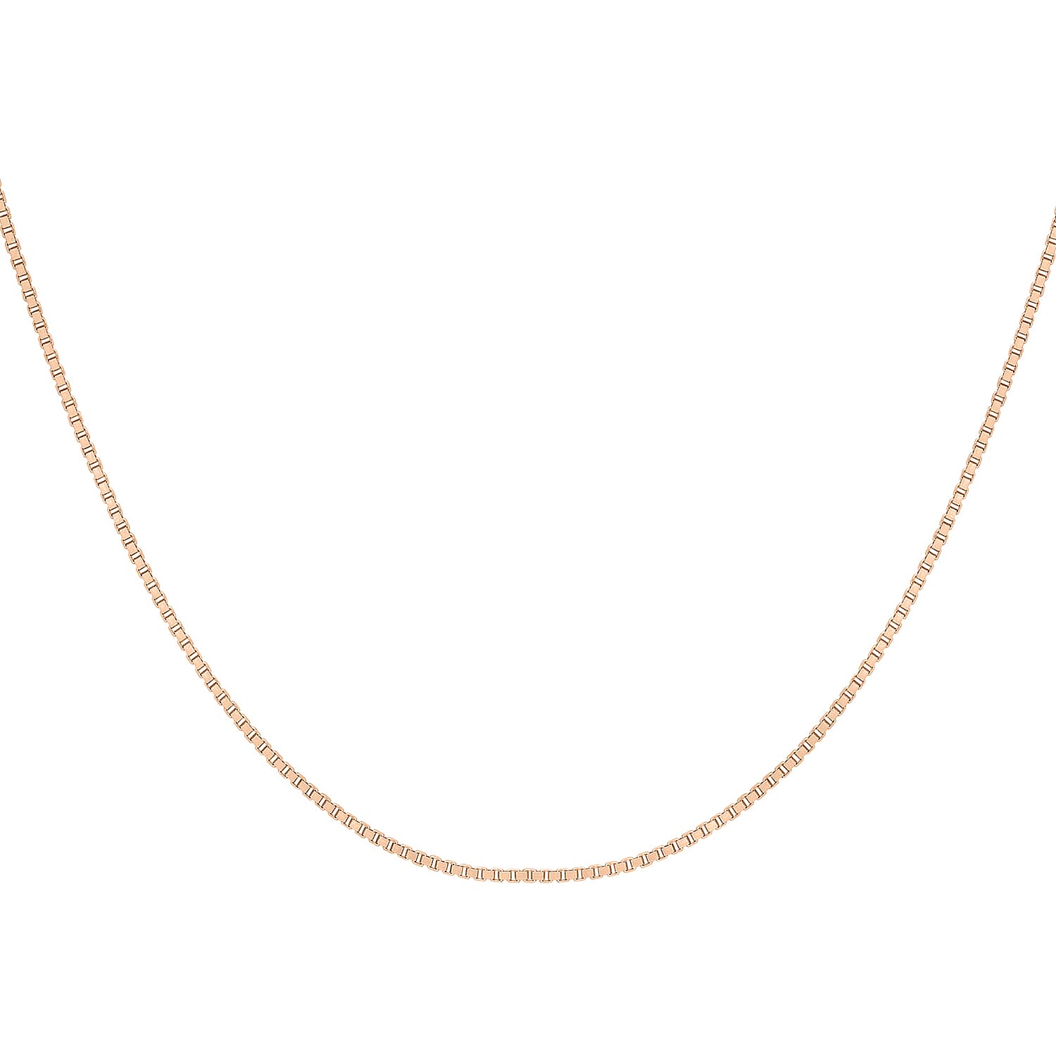 Venetian Adjustable Box Chain 16 Inch-18 Inch  in 9K Rose Gold 7583548 1