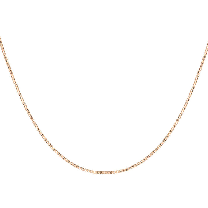 Venetian Adjustable Box Chain 16 Inch-18 Inch  in 9K Rose Gold 7583548 2