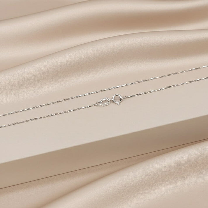 Venetian Box Chain 14 Inch in 9K White Gold 7588174 2