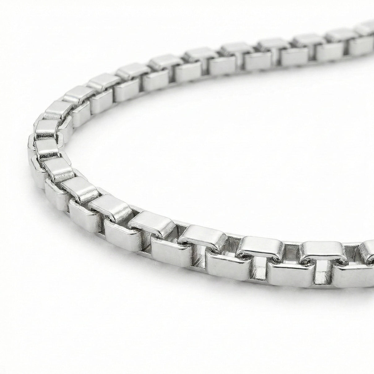 Venetian Box Chain 14 Inch in 9K White Gold 7588174 4