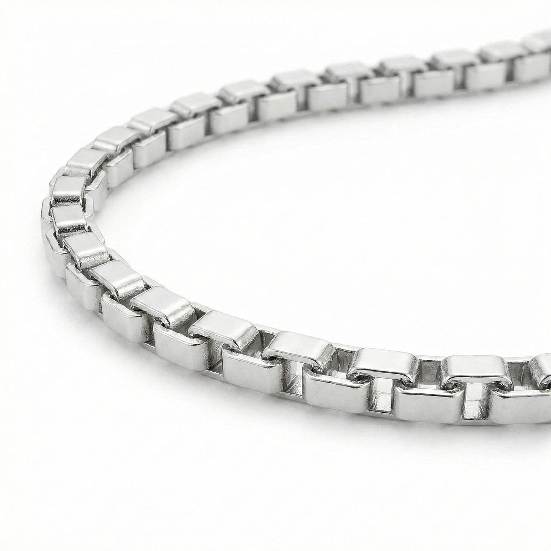 Venetian Box Chain 14 Inch in 9K White Gold 7588174 4