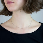 9K White Gold  Chain (Size - 16),  Gold Wt. 1.2 Gms