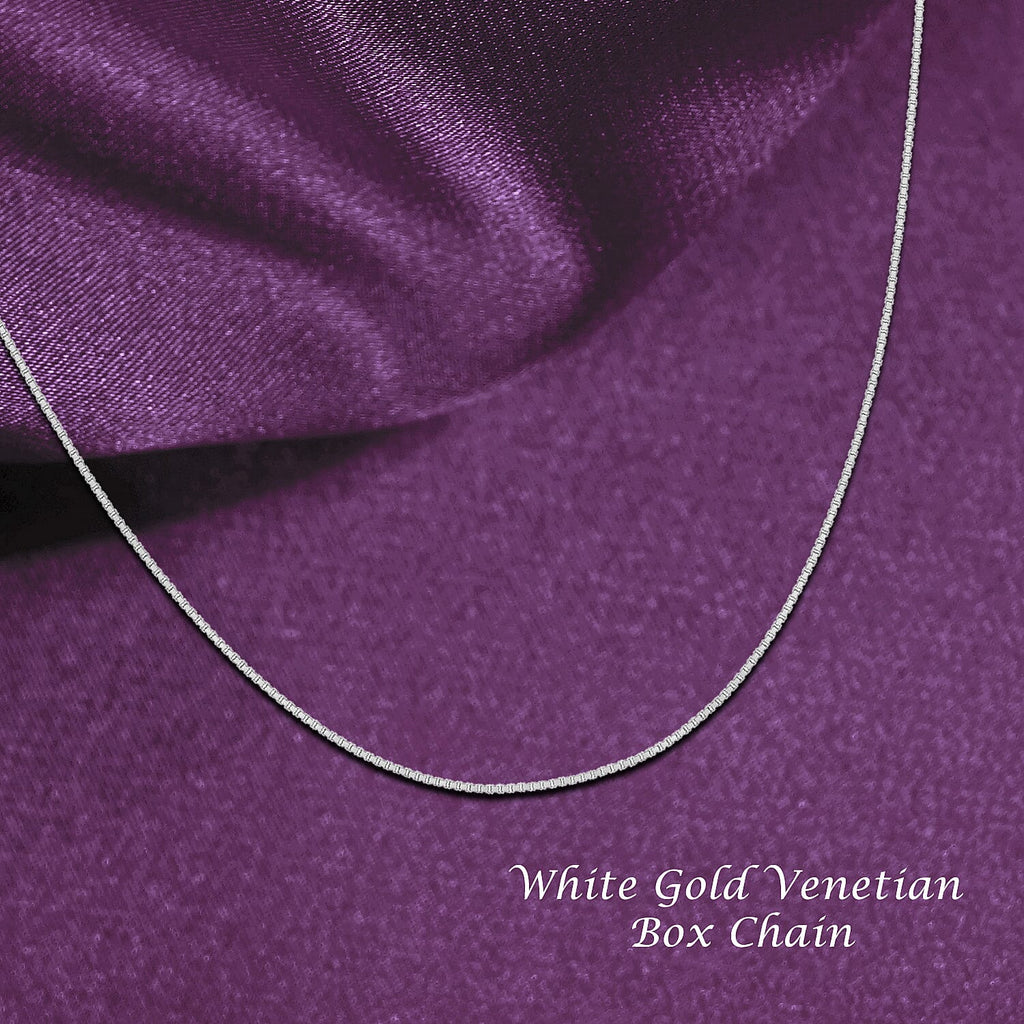 9K White Gold  Chain (Size - 18),  Gold Wt. 0.97 Gms