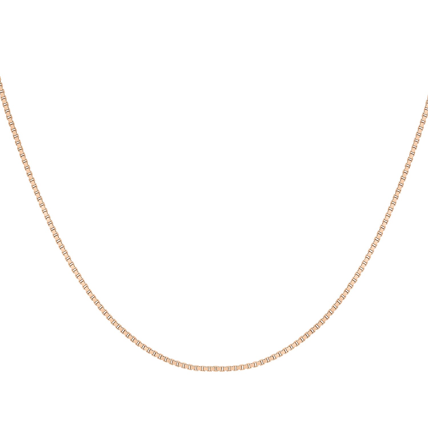 Venetian Box Chain 18 Inch in 9K Rose Gold 7583535 1