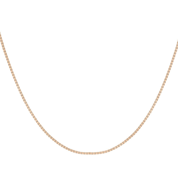 Venetian Box Chain 18 Inch in 9K Rose Gold 7583535 2