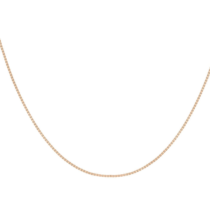 Venetian Box Chain 18 Inch in 9K Rose Gold 7587942 2