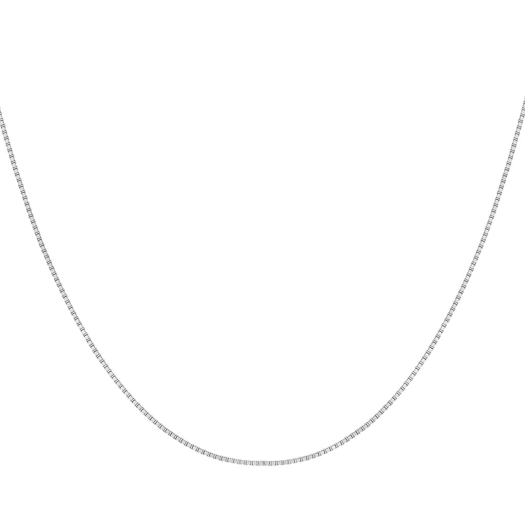 9K White Gold  Chain (Size - 18),  Gold Wt. 1.3 Gms