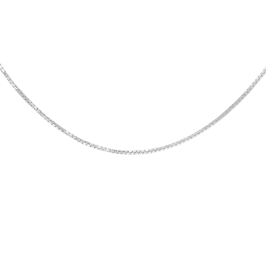 9K White Gold  Chain (Size - 18),  Gold Wt. 0.93 Gms