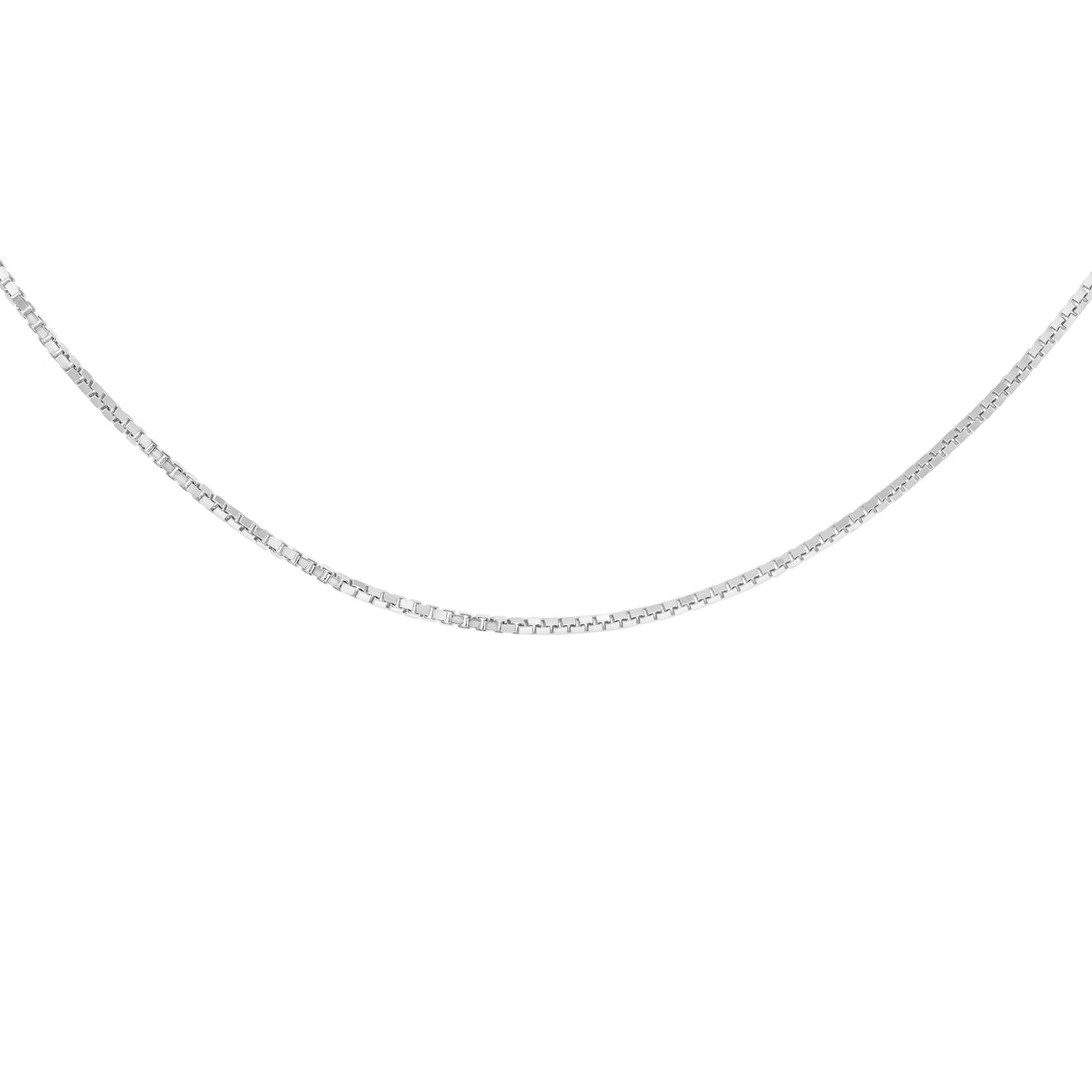 Venetian Box Chain 18 Inch in 9K White Gold 7588148 2