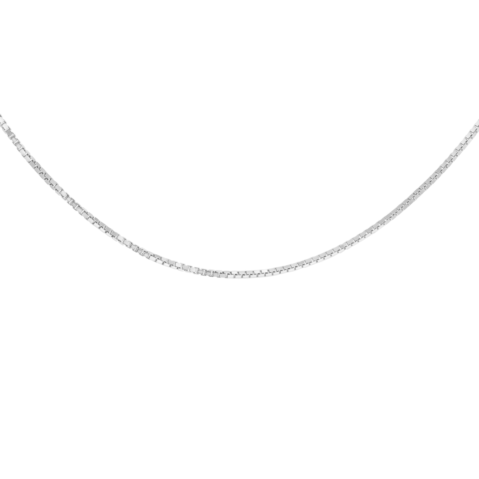 Venetian Box Chain 18 Inch in 9K White Gold 7588148 2