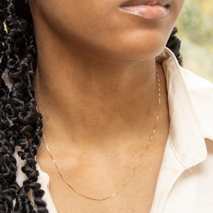 Venetian Box Chain 18 Inch in 9K Yellow Gold 7579810 2