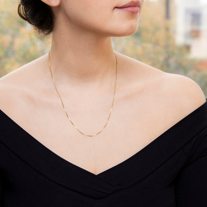 Venetian Box Chain 18 Inch in 9K Yellow Gold 7580033 2