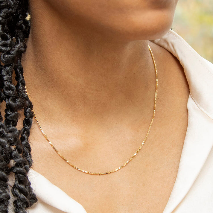 Venetian Box Chain 18 Inch in 9K Yellow Gold 7580148 2