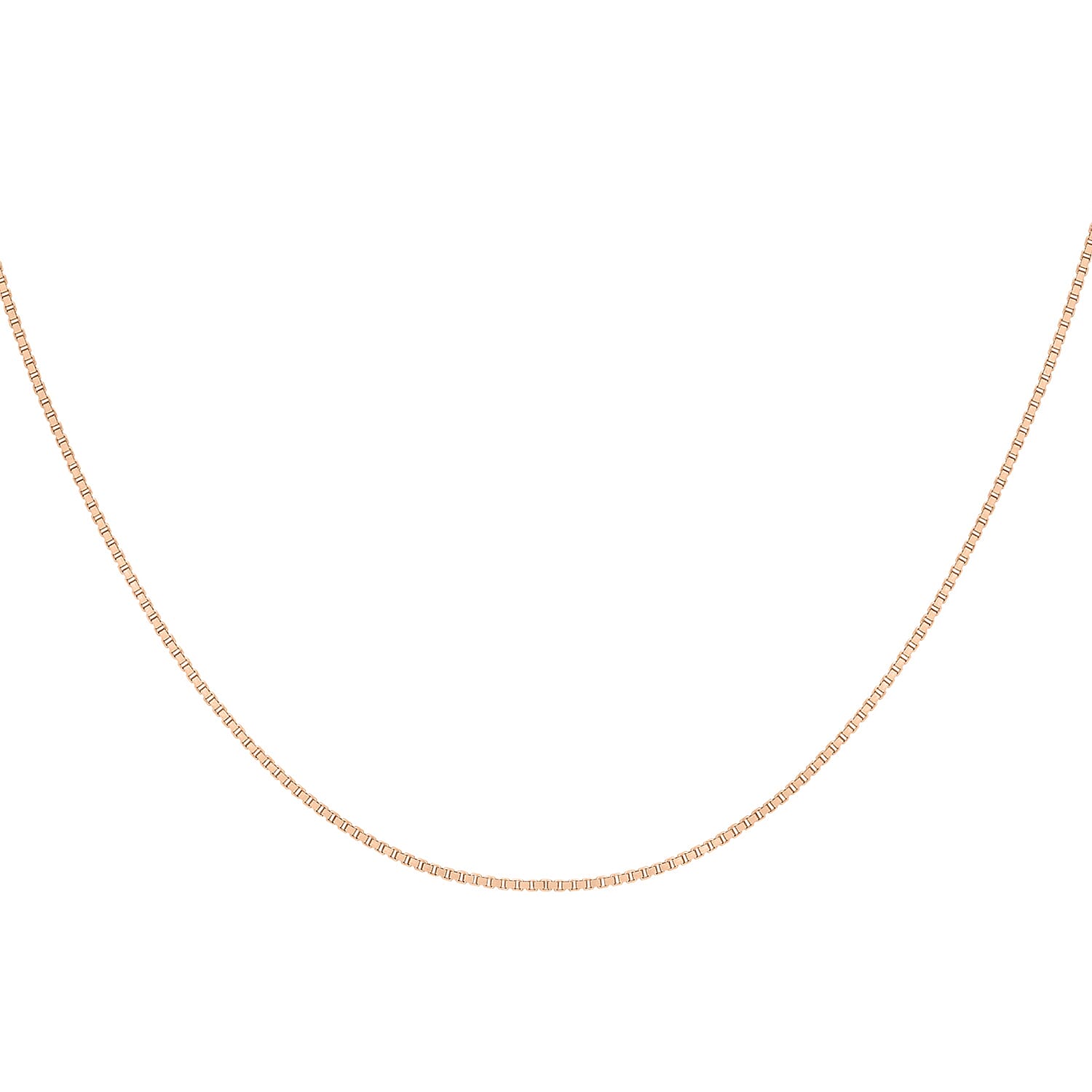 Venetian Box Chain 20 Inch in 9K Rose Gold 7587924 0
