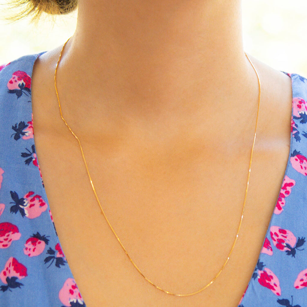 9K Yellow Gold  Chain (Size - 20),  Gold Wt. 1.5 Gms