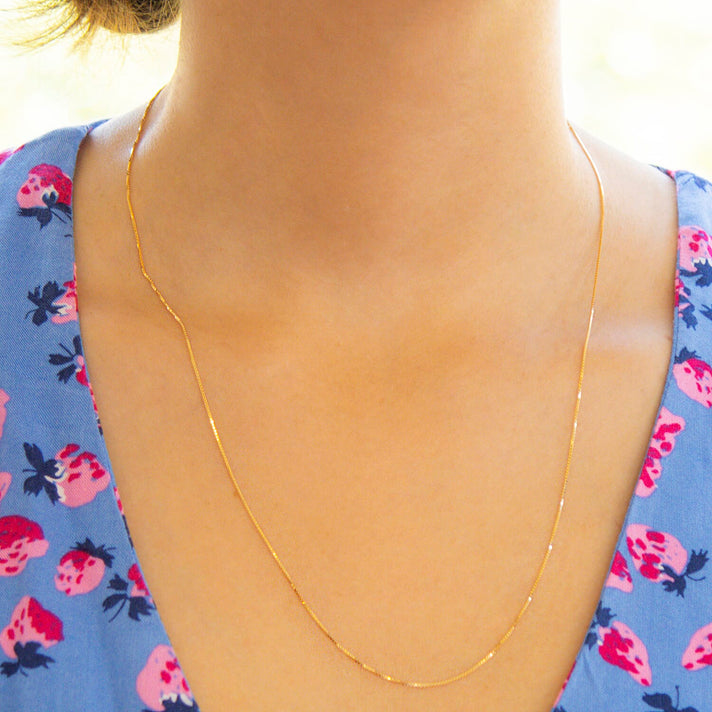 Venetian Box Chain 20 Inch in 9K Yellow Gold 7579812 2