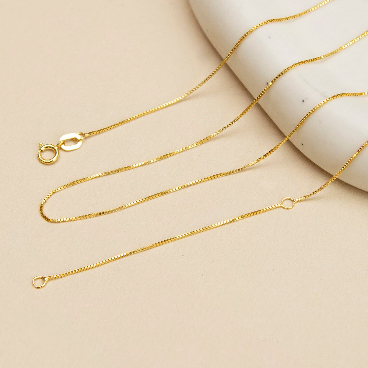 Venetian Box Chain 22 Inch in 9K Yellow Gold 7579791 3