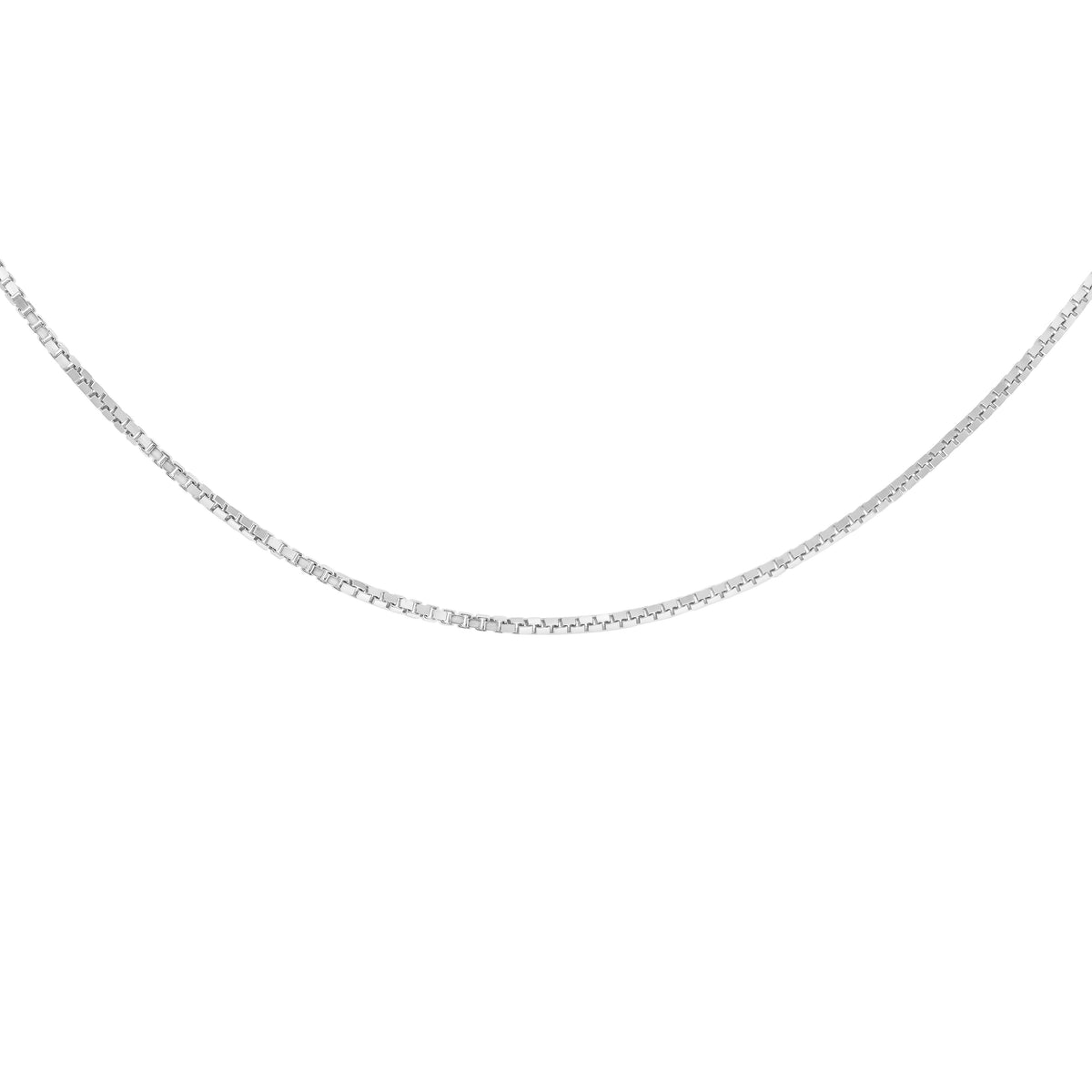Venetian Box Chain Adjustable 16 Inch-18 Inch in 9K White Gold 7588094 2