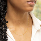 9K Yellow Gold  Chain (Size - 18),  Gold Wt. 0.87 Gms