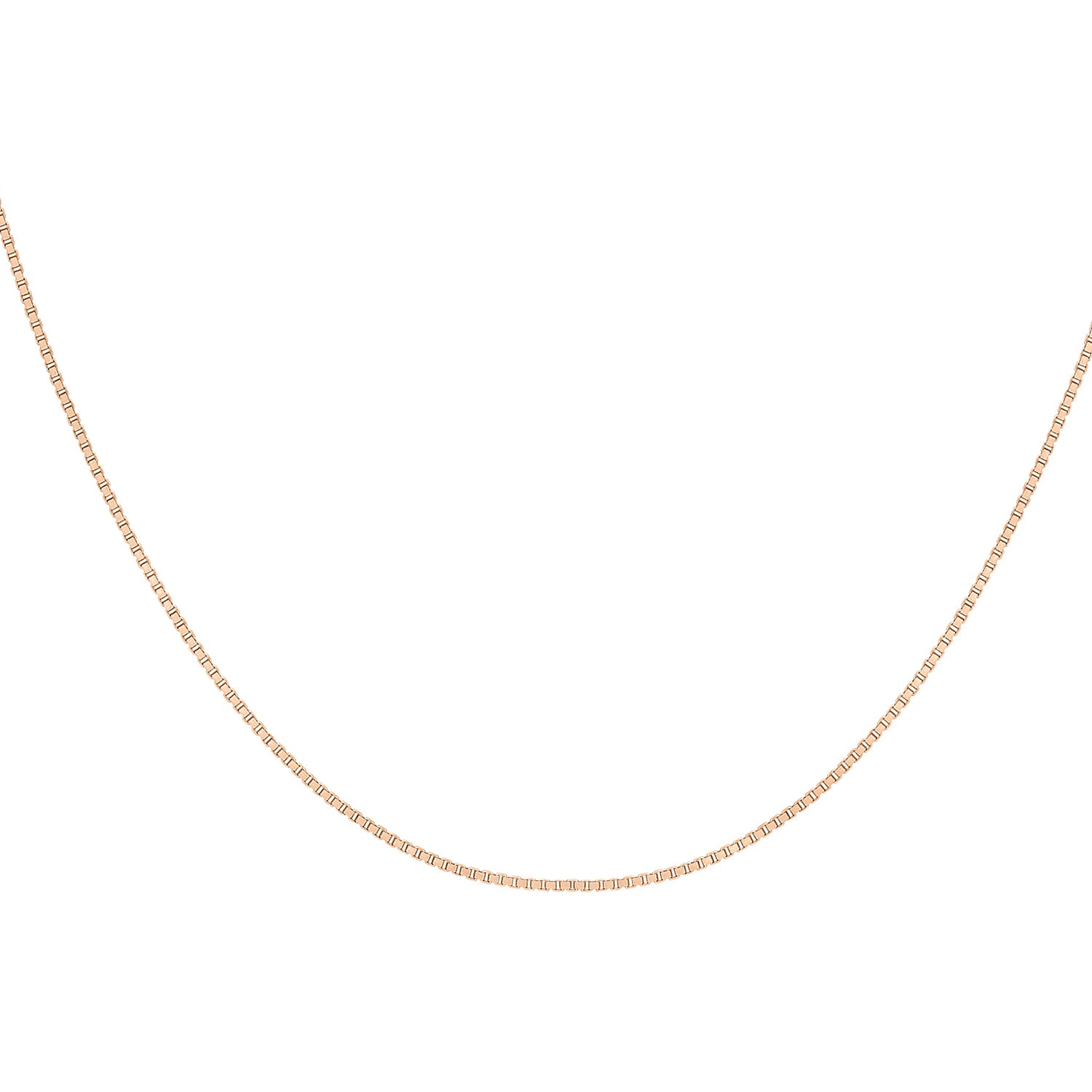 Venetian Box Chain Adjustable 18 Inch-20 Inch in 9K Rose Gold 7587968 1