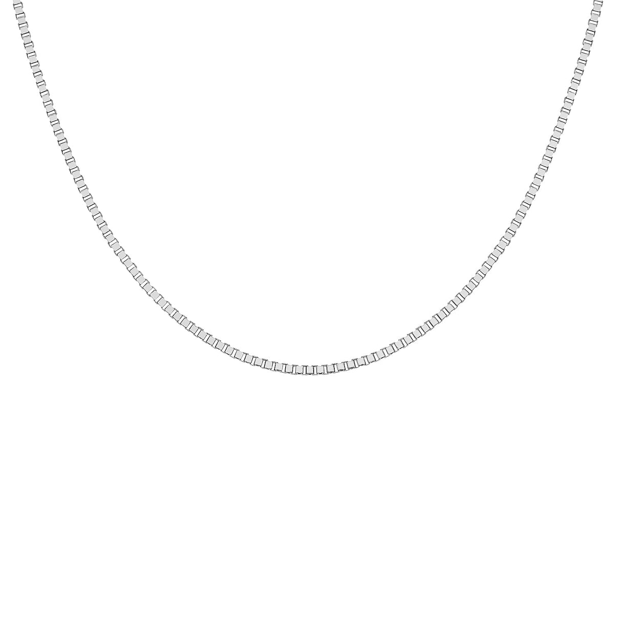 Venetian Box Chain Adjustable 18 Inch-20 Inch in 9K White Gold 7588044 0
