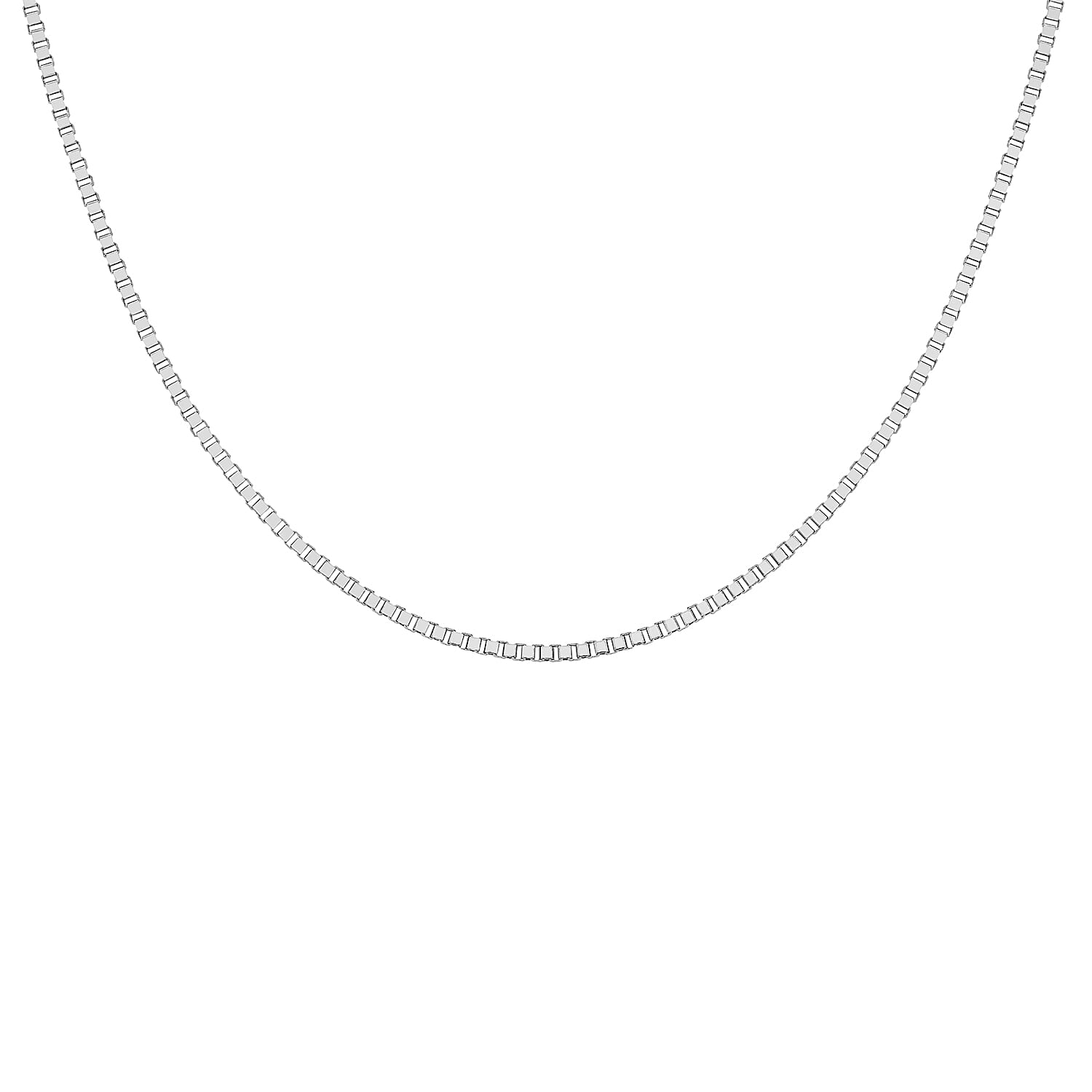 Venetian Box Chain Adjustable 18 Inch-20 Inch in 9K White Gold 7588044 0
