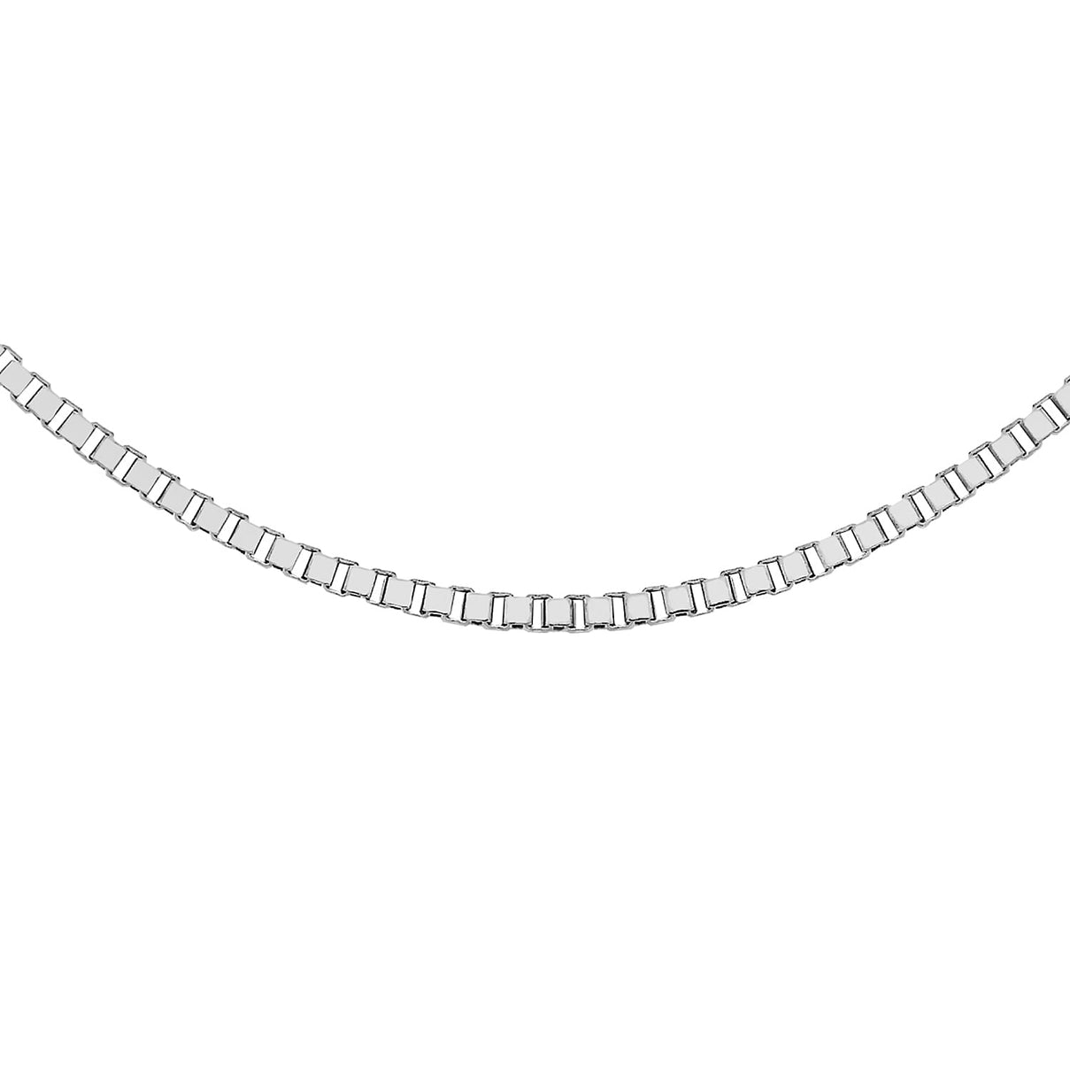 Venetian Box Chain Adjustable 18 Inch-20 Inch in 9K White Gold 7588044 3