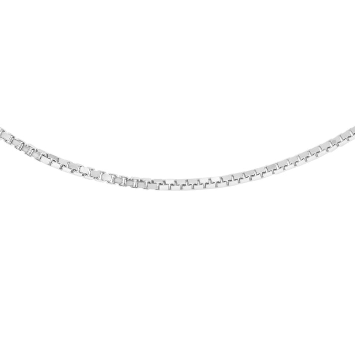 Venetian Box Chain Adjustable 18 Inch-20 Inch in 9K White Gold 7588087 1