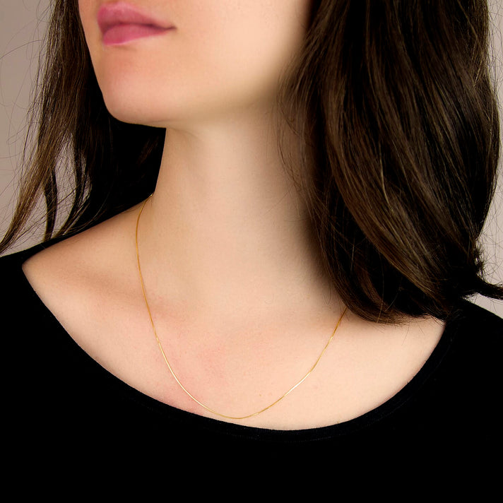 Venetian Box Chain Adjustable 18 Inch-20 Inch in 9K Yellow Gold 7579734 2
