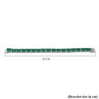 Verde Onyx  Bracelet (Size - 8) in Rhodium Overlay Sterling Silver 50.40 Ct, Silver Wt. 13 Gms.