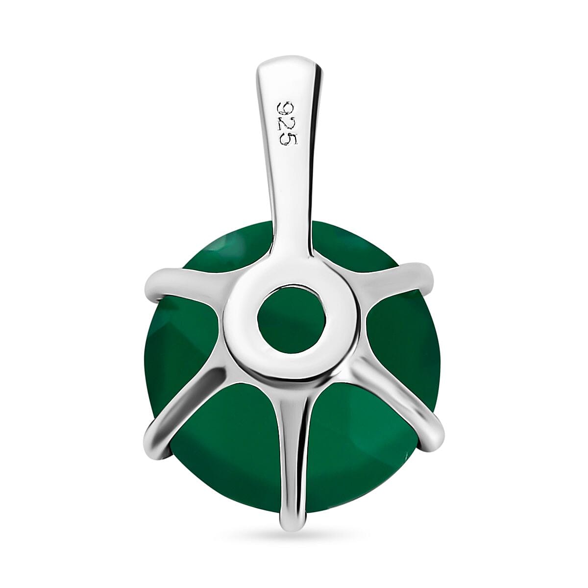 Verde Onyx Solitaire Pendant in Sterling Silver 5.40 Ct. 7644300 4