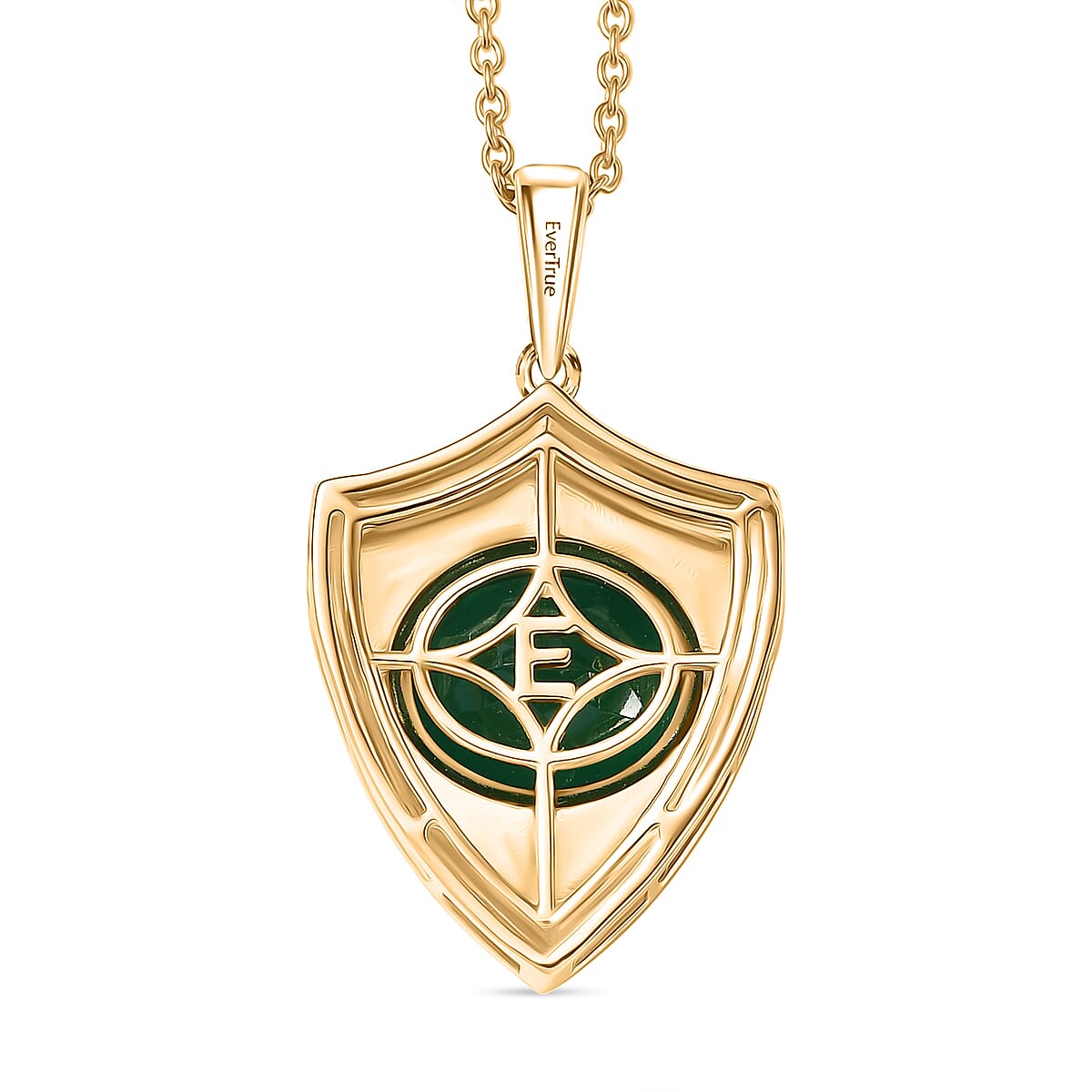 Verde Onyx Pendant with Chain (Size 20) in Yellow Gold Plating 4.37 Ct. 4398591 5