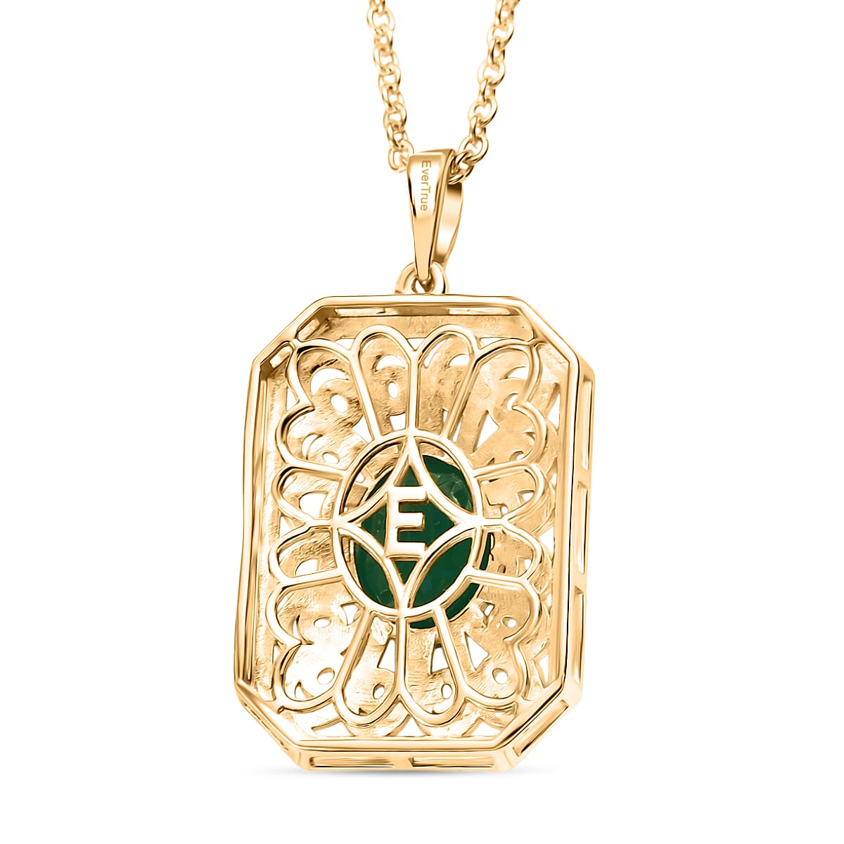 Verde Onyx Pendant with Chain (Size 20) in Yellow Gold Plating 2.38 Ct. 4402734 5