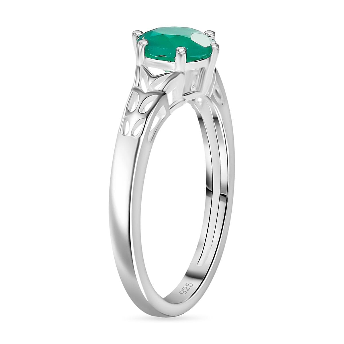Verde Onyx  Solitaire Ring  Sterling Silver 0.90 ct  0.720  Ct. 7976409 3