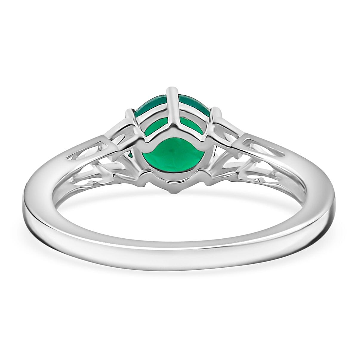 Verde Onyx  Solitaire Ring  Sterling Silver 0.90 ct  0.720  Ct. 7976409 4