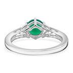 Verde Onyx  Solitaire Ring  Sterling Silver 0.90 ct  0.720  Ct.